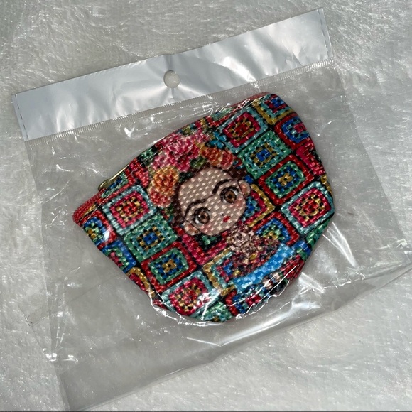 New Frida Kahlo Mexican cartoon coin change purse girls women’s money wallet - Picture 6 of 7